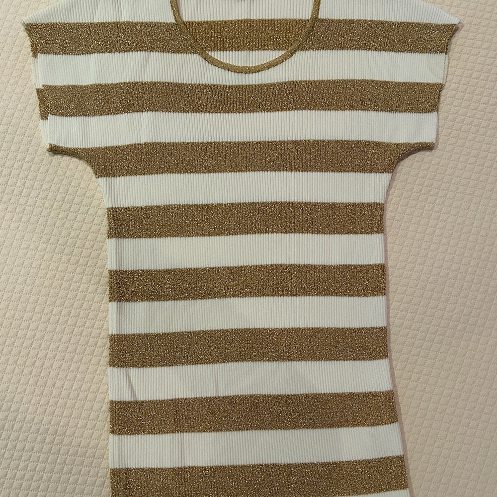 Dolce & Gabbana small top white and gold striped
